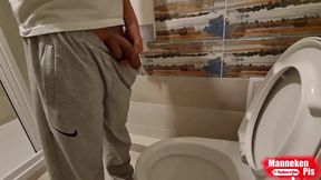 Teen uncut cock solo pissing at home big dick fill