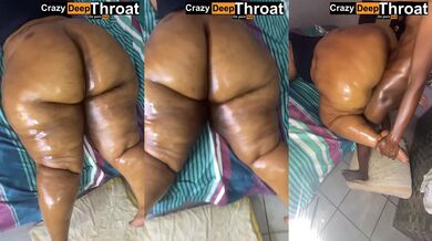 Wedding Night overflowed cum leaking out her pregnant belly shiny ebony thighs smacking