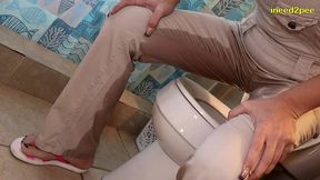 natalie charm pissing her tight overalls omorashi