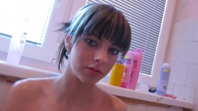 Mellie showers and shows you her perfect body