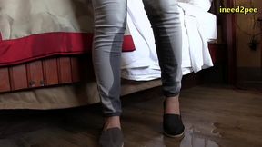 lizzy lamb hot female pee desperation and jeans wetting