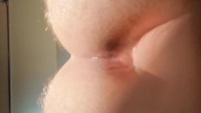 Boy experiences anal fucking orgasm in close-up