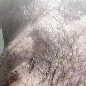 A nice soapy shower for my very hairy body and cock