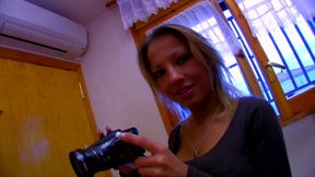 Blonde woman gives a nice blowjob before a good fuck