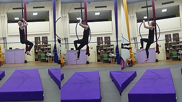 Instructor: 'Keep your knees and your ankles together', Willow: 'That's hard for Eryn!'