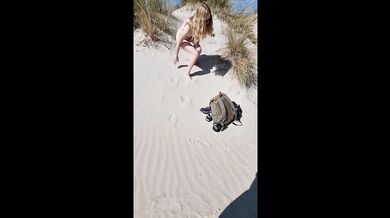 Blonde biker girl gets pounded outdoors making her scream in public on Norderney