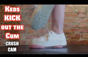 Savage Kicks until you Cum - Cock Stomping & Ballbusting Shoejob in Platform Keds **CRUSH CAM version**