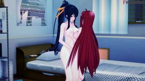Rias Gremory and Akeno hot threesome - DXD NTR Madness Series
