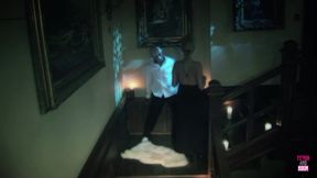 Busty blonde was never afraid of the hot ghost in her hallway