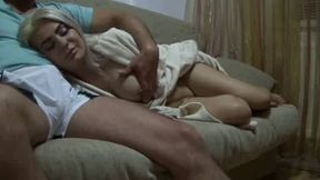 Big-Titted Blonde Stepmom Enjoys Step Son's Big Cock Twice