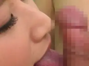 Hot milf Yui lots of insane dildo sucking and hand work on cock