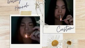 Dating With Hannah- Custom- Audible- Matchlight Up- Smoking 2 white Cigarettes-POV- RP