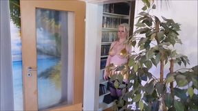 Vibro, bottle brush and cock fucked