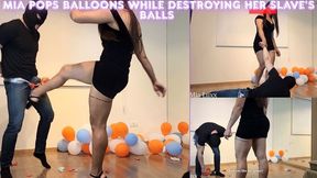 Laughing Goddess Mia Luxx Pops Balloons While Destroying Her Slave Balls BALLBUSTING - FEMALE DOMINATION - FOOT DOMINATION - FEMDOM - CBT - HUMILIATION - HIGH HEELS - FINDOM - KICK - TRAMPLE