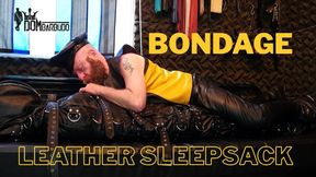 FIRST SESSION - SUB LOCKED IN LEATHER SACK NO ESCAPE - 1080p