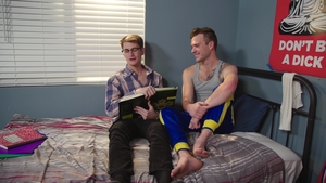 Next Door Twink: Cumshots from Studying Too Hard