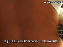 Sexy European amateur Lucie gets talked into having sex for money
