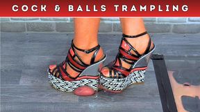 Smashing Your Cock & Balls Under My Dirty Old Clubbing Wedges (151) - Feet Cam - Ballbusting CBT Trampling Trample Crushing Crush