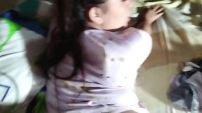 Step-sisters learn to fuck like their parents and take it in the ass