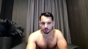 First load of the day, hot and salty cum, feet and calves worship, round ass play, foreskin play.