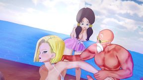 android 18 make videl fuck roshi - red - dragonball zex 7 - full & pov on sheer & ptrn: fantasyking3
