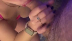 Fucking great blowjob and a mouthful of cum. Cum on tits