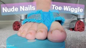 Nude Nail Toe Wiggle Wedge Flip Flops