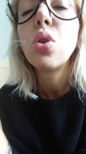 Smoking During a Private Moment