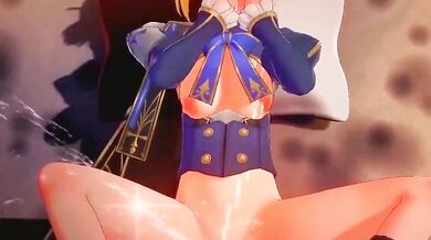 Honkai Star Rail Fate heroine gets stuffed squirts all over screen 3D Hentai