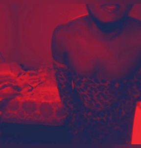 Ebony crossdresser with  best friend