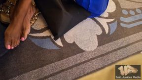 Under The Table Sensual Ebony Feet Play