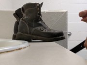 Taking a piss break on Zack's boots