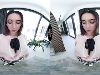 Breasty gal Remido fantasies of large hard dong in her hawt juicy cunt — VirtualTaboo