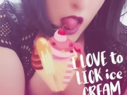 [ TRANNY LICKS BALLS ] I LOVE to LICK ice CREAM BALLS...