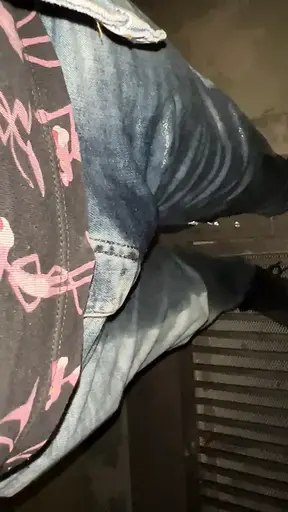 Wet jeans and sperm