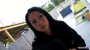 first casting with anal sex for latina beauty girl with freckles and perfect tits with cum in mouth finish