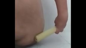 SoloBoy 18+ Prepares for Bath with Dildo in Gay Amateur Anal Fun ––