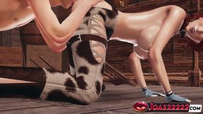 Hot Redhead Korryn as a Cowgirl Tight Ass Licking in Close-Up Views, and Intense Fingering of Tight Pussy Resulting in Squirt