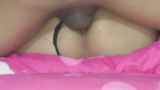 Failing the tight ass of my classmate, I pass the task and run inside her ass.