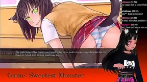 Petite VTuber LewdNeko Enjoys Spooky Halloween Anime Adventure Live Stream