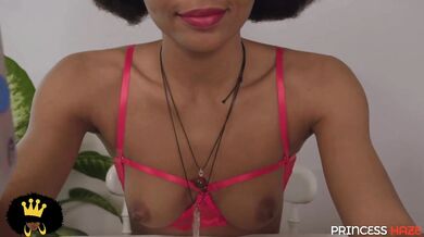 POV Ear Licking Wet Amateur Moans Big Ass Ebony Massage Solo