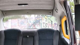 Redhead Mia Evans thanks taxi driver by sucking and riding his cock