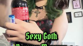 Sexy Chubby Bloated Goth Domme Mommy Makes You Beg For Her Burps