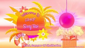 the recording through the loudspeakers at camp sissy boi as all the sissies suck cock for mistress