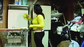 Super curvy German babe with dark hair loves masturbating