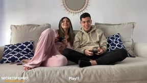 Sibling seduction scores big with sloppy suck&#x1F61C; sessions and controller control