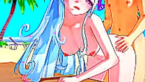 Voluptuous Anime Vixen Claims Massive Cream Pie on Steamy Beach Tryst