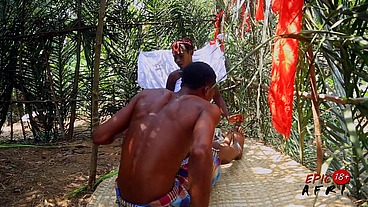 Ebony goddess swallows and squirts on my dick