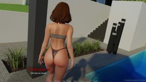 Before My Husband Comes Back...- Cheating Wife Begs for It by the Pool!- Away From Home- Hot Scene #1- Vatosgames- by Porngame4u