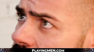 PlayingMen.com - Hunk in suit and tie rimmed and fucked from behind with deep thrusts